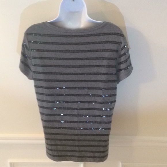 Ann Taylor striped sequined top - Picture 2 of 3